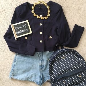 Navy Blue Lightweight Jacket by H&M